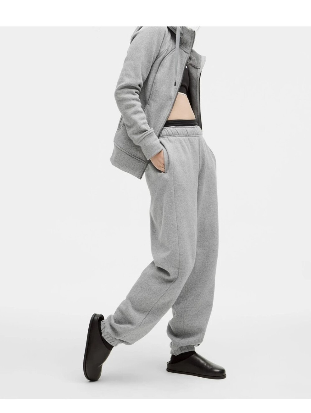 Excellent Condition] Lululemon Scuba Mid Rise Oversized Jogger Grey M